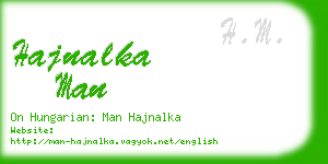 hajnalka man business card